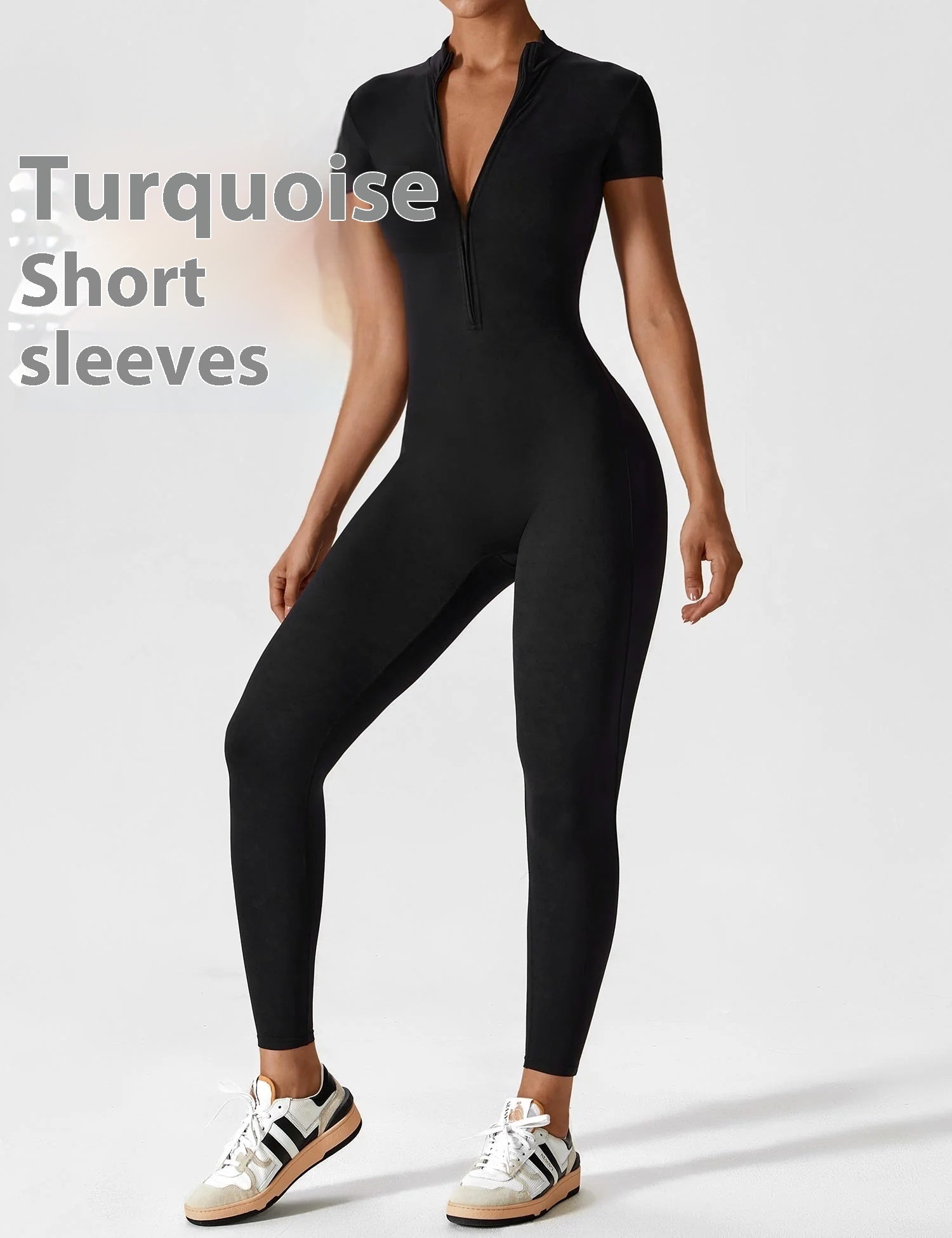 Salopetă cu fermoar, mâneci lungi, pentru yoga, fitness, pantaloni de antrenament, colanți, salopetă sport fără cusături, mulată pe șolduri, pentru femei