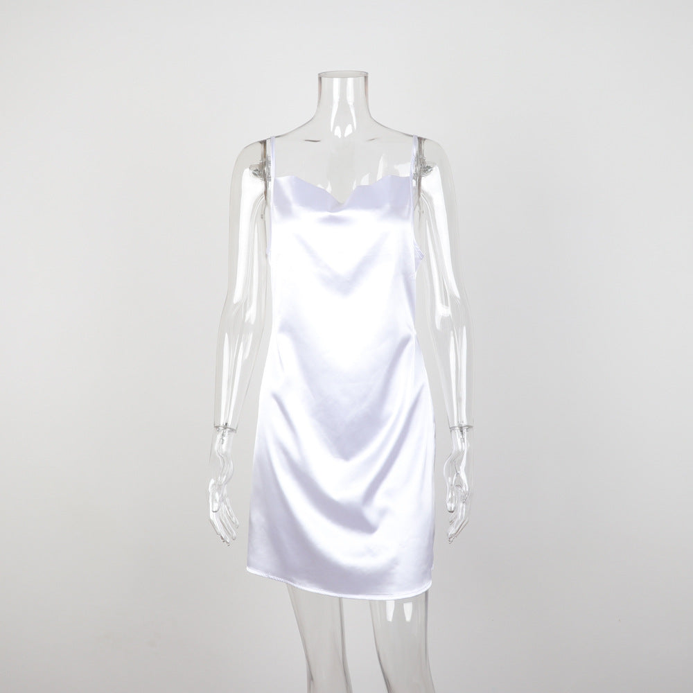 Rochie elegantă de damă, slim-fit, cu bretele franțuzești