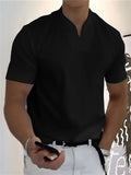 Tricou atletic bărbătesc din bumbac elastic, cu mânecă scurtă, pentru vară