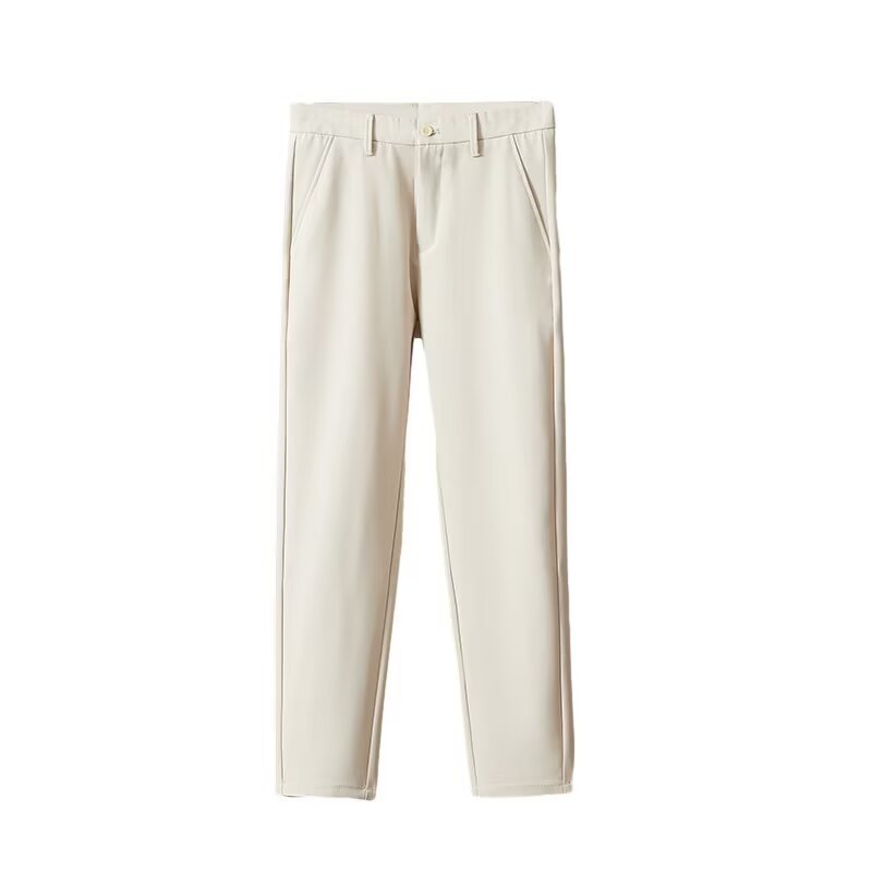 Pantaloni lungi, evazați, cu croială lejeră și drapaj casual