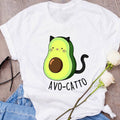 Tricou cu mânecă scurtă, croială lejeră, pentru bărbați și femei, cu imprimeu creativ Avocado Fashion, vară
