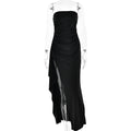 Rochie lungă fără bretele cu șliț, de vară, la modă, plisată, pentru domnișoare de onoare, pentru femei, la petreceri și nunți