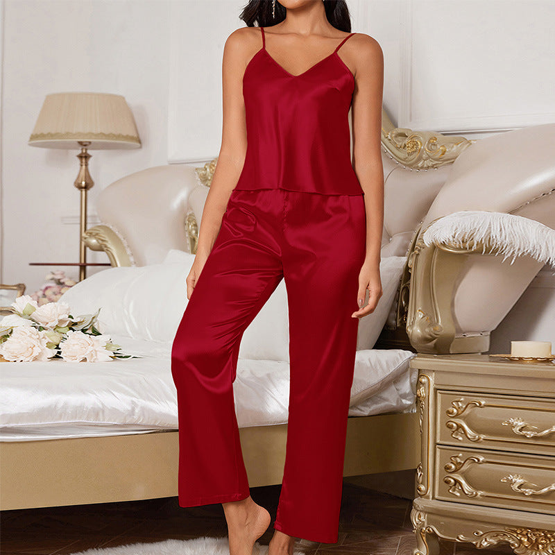 Pijamale Damă Tip Salopetă cu Bretele, Casual Simple Largi, Fără Mâneci