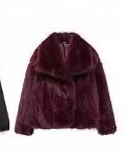 Jachetă de iarnă tip palton, pufoasă, groasă și călduroasă, cu rever, model fashion, mânecă lungă, casual, îmbrăcăminte de damă