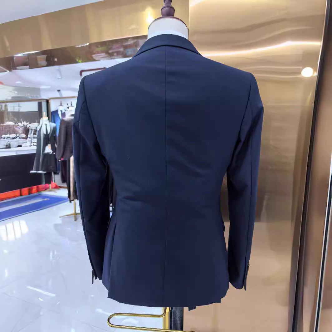 Costum 2 piese pentru bărbați eleganți, de nuntă sau ocazie, stil casual