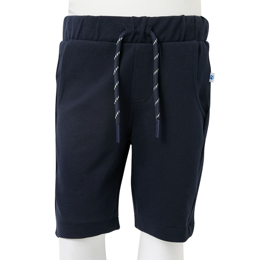Pantaloni scurți pentru copii cu șnur, bleumarin, mărimea 104. Pantaloni scurți pentru copii cu șnur