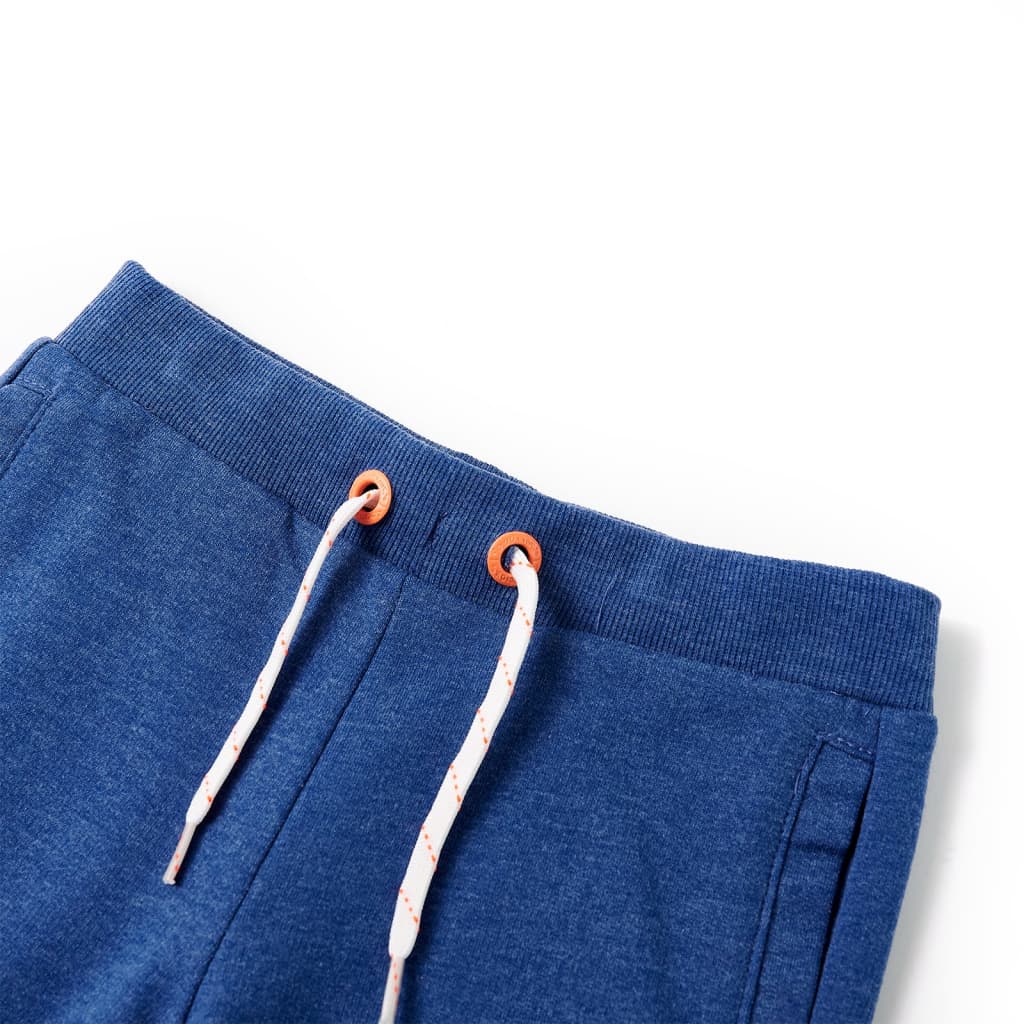 Pantaloni scurți pentru copii cu șnur, melanj albastru închis, mărimea 104.