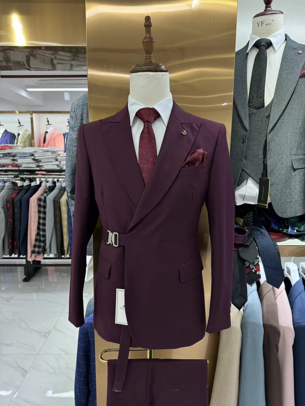 Costum 2 piese pentru bărbați eleganți, de nuntă sau ocazie, stil casual
