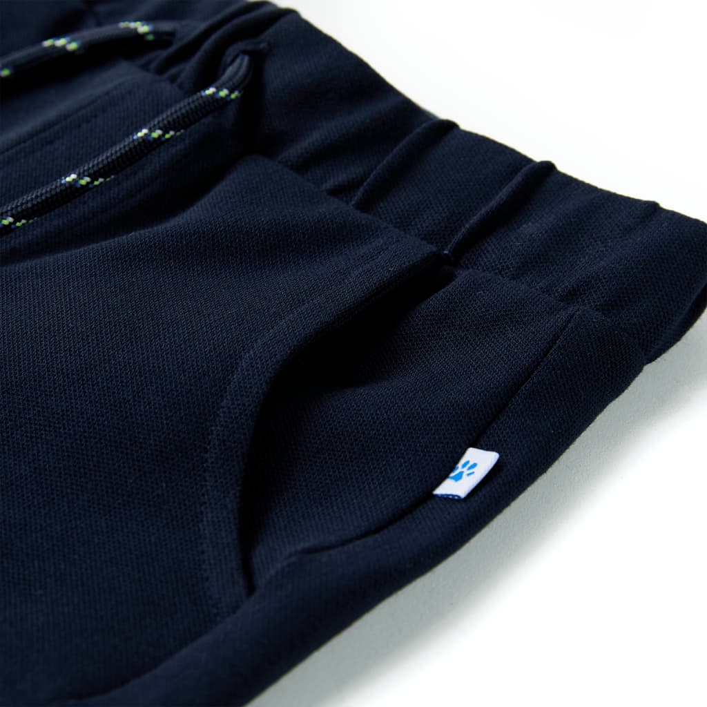 Pantaloni scurți pentru copii cu șnur, bleumarin, mărimea 104. Pantaloni scurți pentru copii cu șnur