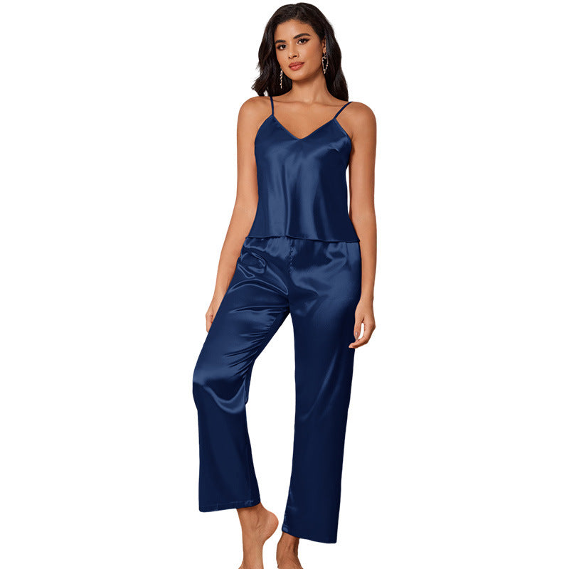 Pijamale Damă Tip Salopetă cu Bretele, Casual Simple Largi, Fără Mâneci