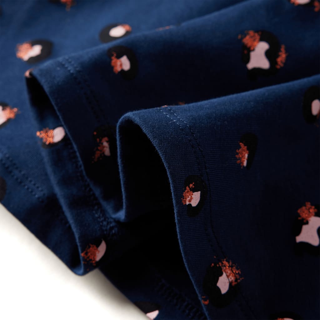 Rochie pentru copii cu mânecă lungă, bleumarin, mărimea 116