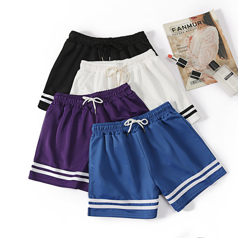 Pantaloni Scurți Largi Casual cu Talie Înaltă pentru Bărbați și Femei