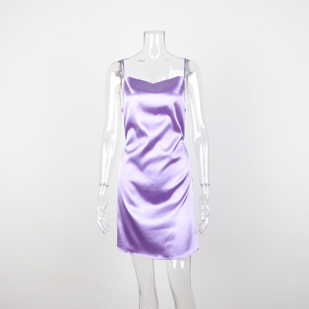 Rochie elegantă de damă, slim-fit, cu bretele franțuzești