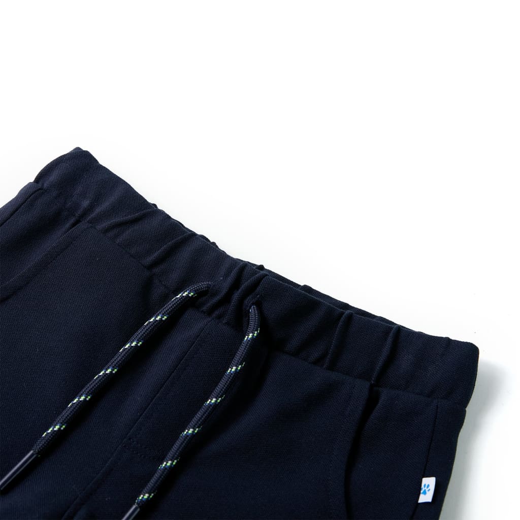 Pantaloni scurți pentru copii cu șnur, bleumarin, mărimea 104. Pantaloni scurți pentru copii cu șnur
