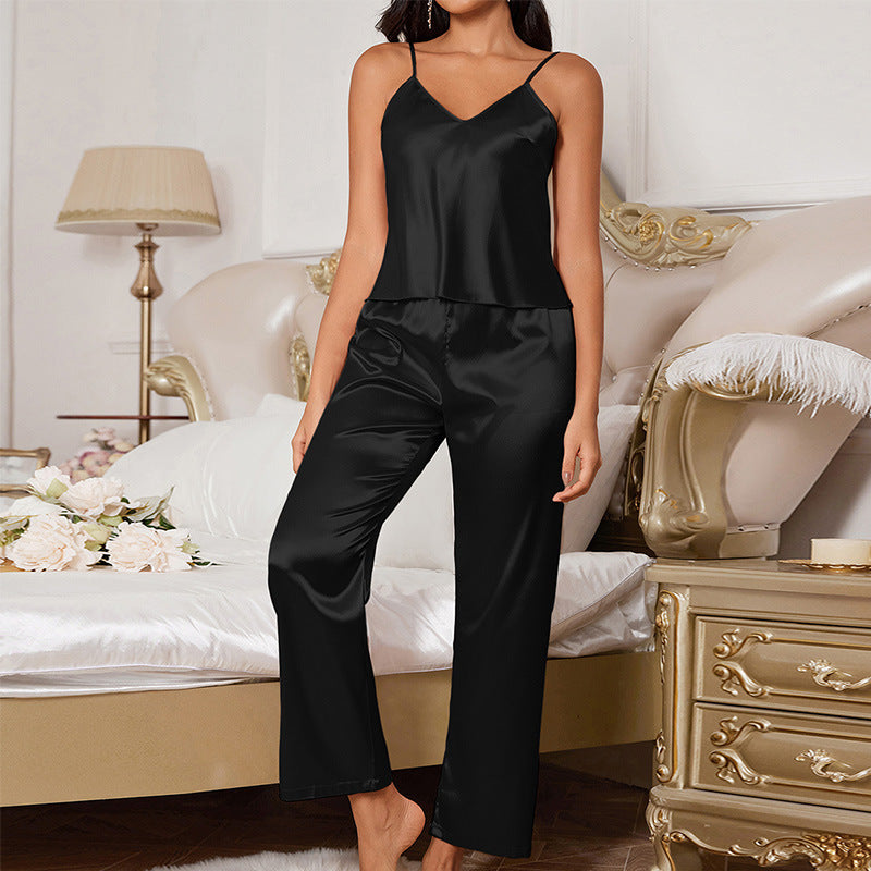 Pijamale Damă Tip Salopetă cu Bretele, Casual Simple Largi, Fără Mâneci