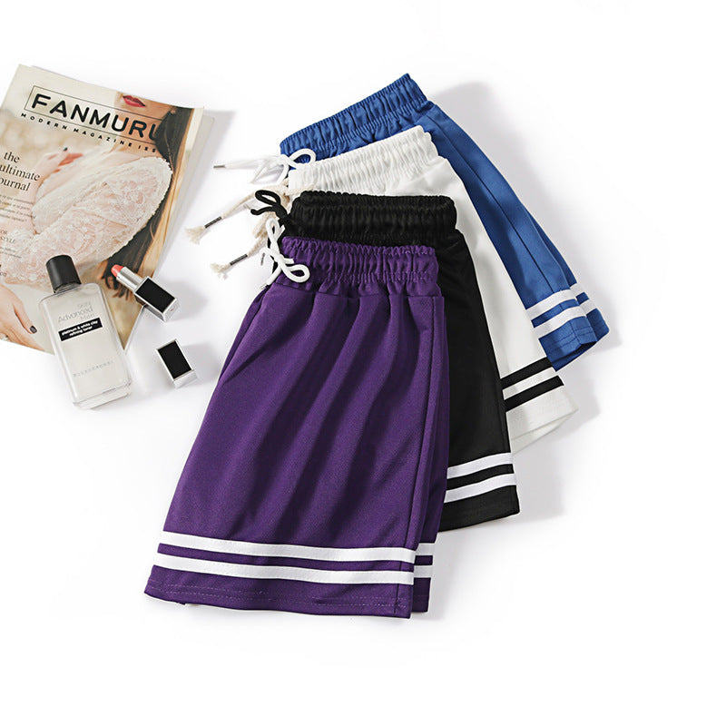 Pantaloni Scurți Largi Casual cu Talie Înaltă pentru Bărbați și Femei