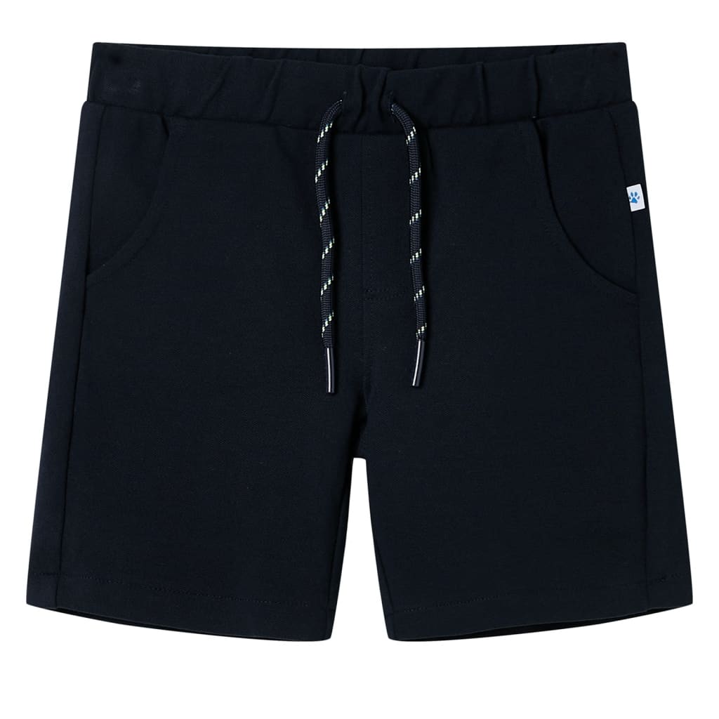 Pantaloni scurți pentru copii cu șnur, bleumarin, mărimea 104. Pantaloni scurți pentru copii cu șnur