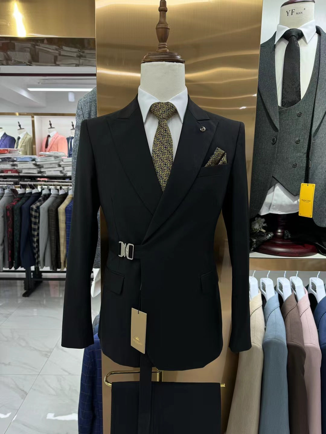 Costum 2 piese pentru bărbați eleganți, de nuntă sau ocazie, stil casual