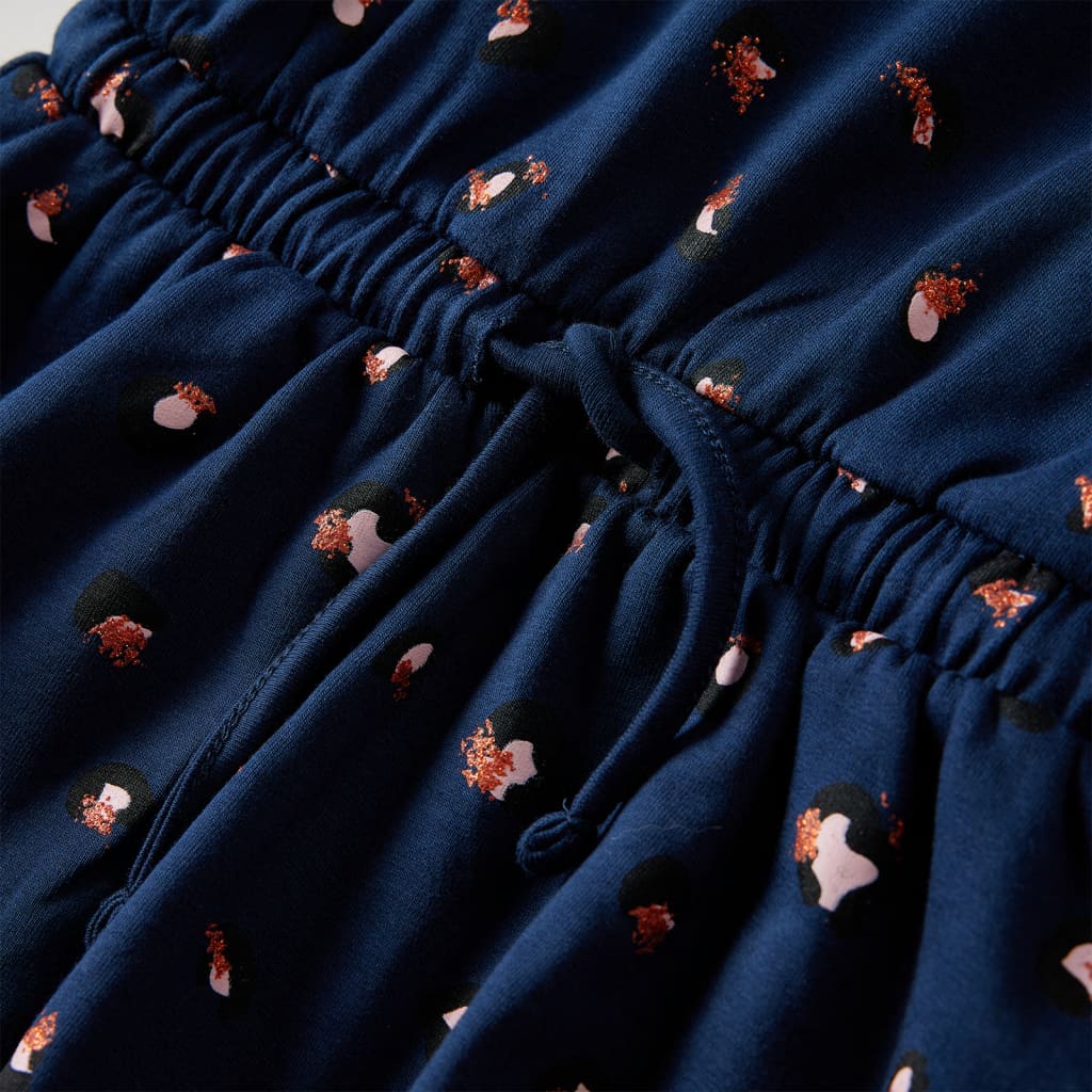 Rochie pentru copii cu mânecă lungă, bleumarin, mărimea 116